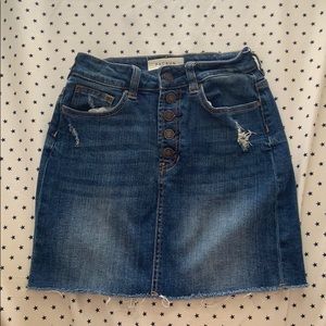 pac sun blue jean skirt
